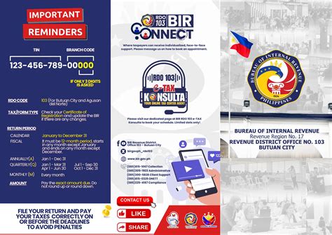 BIR Revenue District Office 103 .